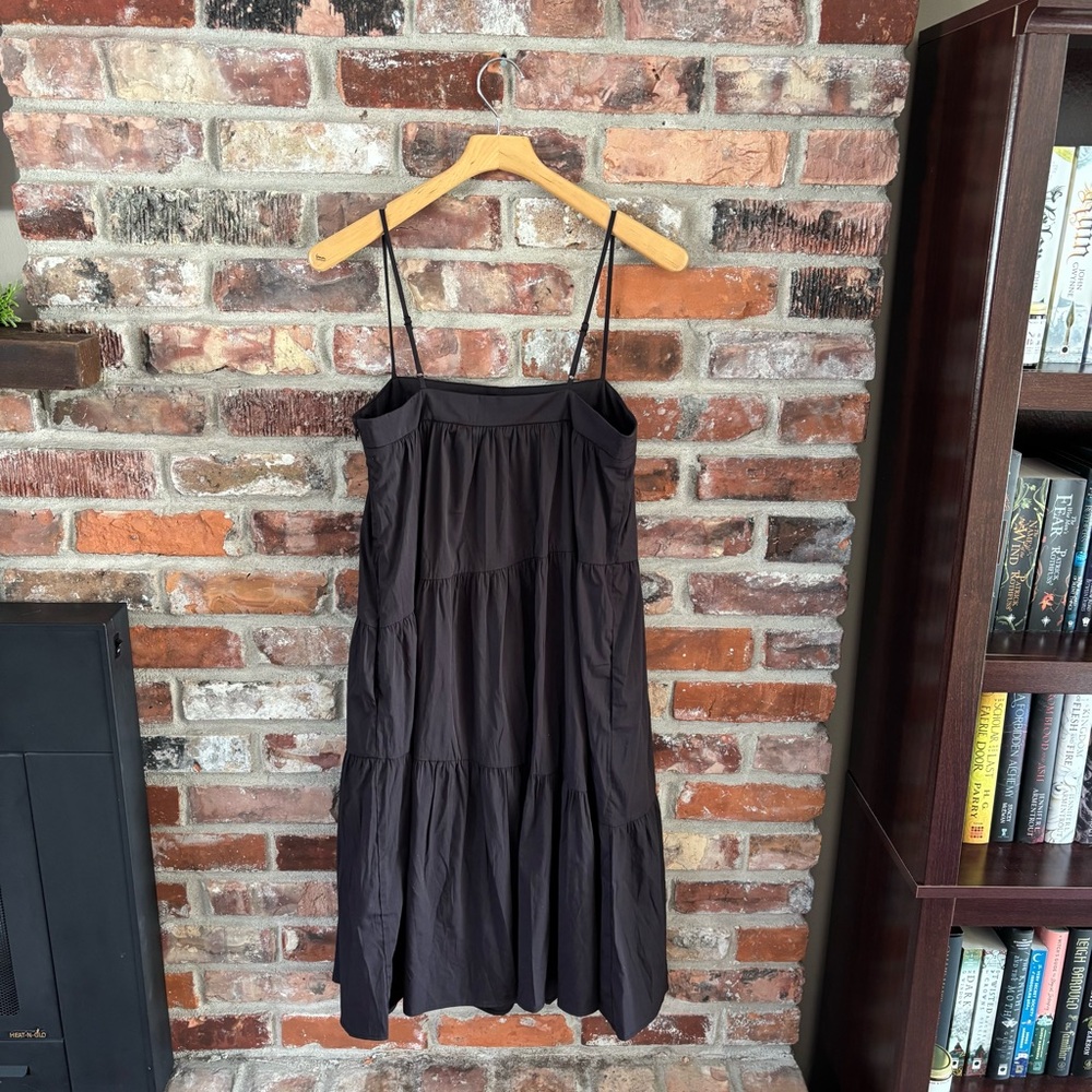 Love Bonito Black Tiered Strappy Midi Dress, 6 - Picture 5 of 7